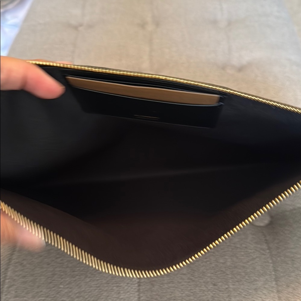 Burberry Brown Monogram Toiletry Bag with Orange and Black Stripes - Picture 5 of 6